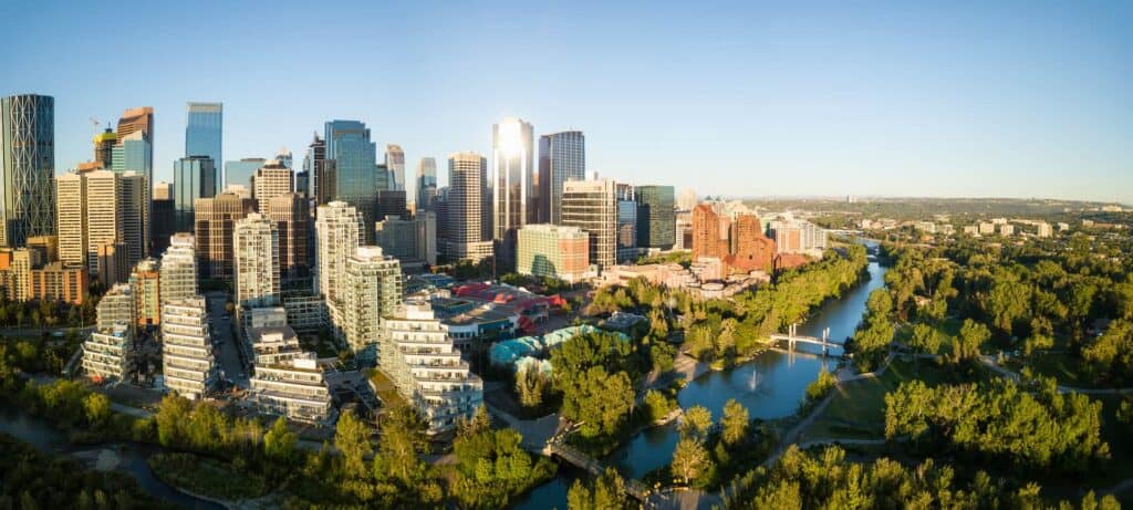 skyline view of Calgary